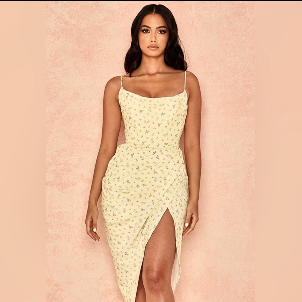 House of CB Daniella lemony floral dress